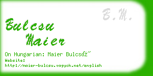 bulcsu maier business card